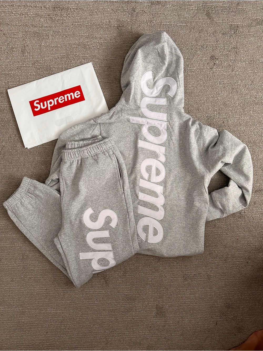 Supreme men’s  Grey Hoodie & Joggers